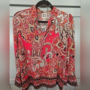 Anne Klein Blouse, Size Large, Multi-Colored, Long Sleeved, New, Never Worn.